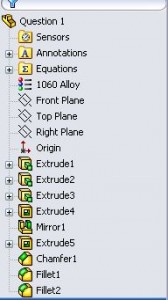 Solidworks Feature Tree