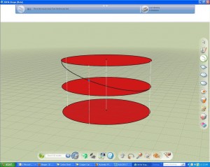 Helix modeling in 3dVia