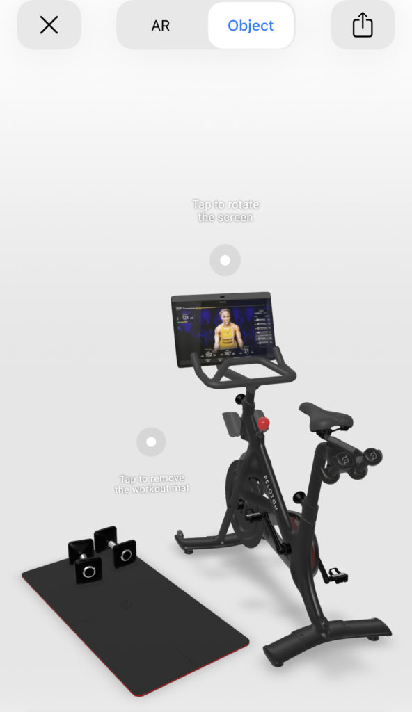 peloton augmented reality on phone