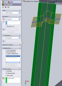 Weldment trim using cut tool