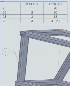 Weldment Simple trim length