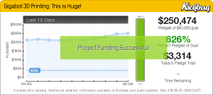 Gigabot 3D Printing: This is Huge! -- Kicktraq Mini