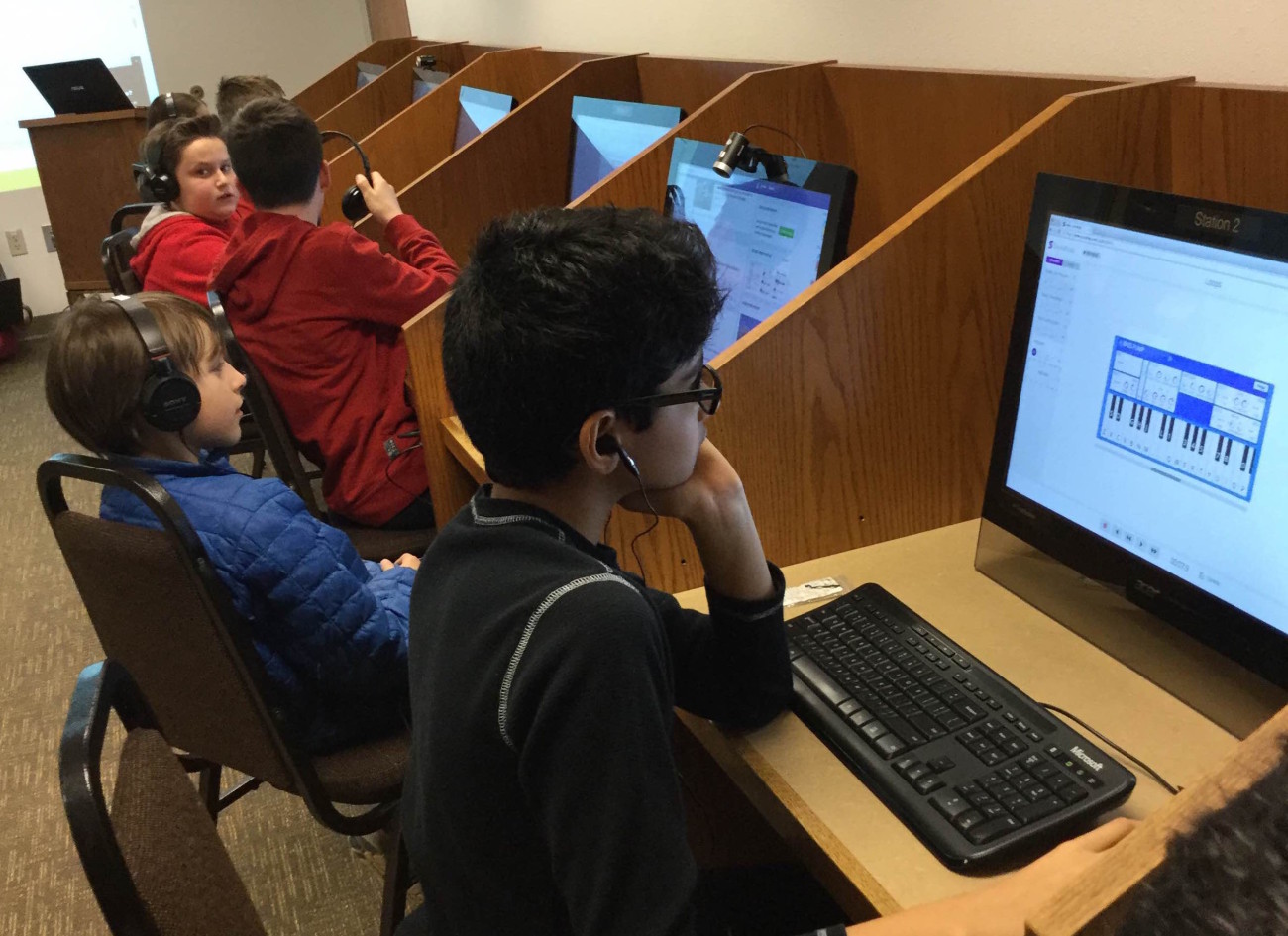 Media maker lab students